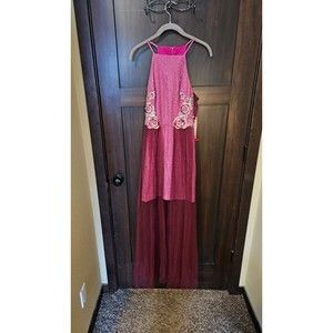 NWT Junior Women's Social Couture Fuschia Pink Prom Formal Dress Size 9/10 9 10